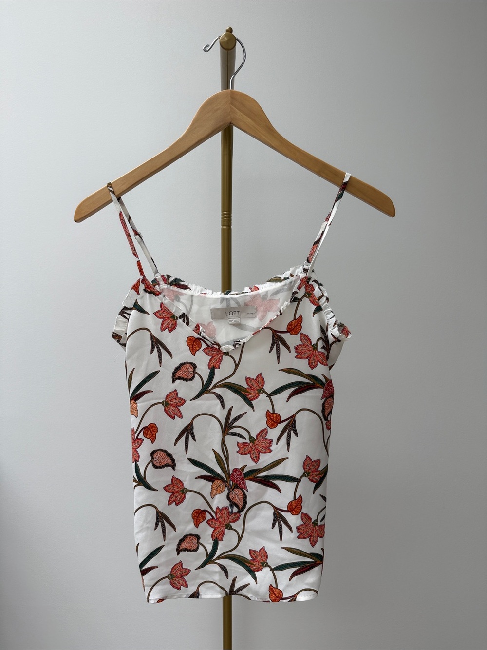 Floral Camisole Top XXSP Red White